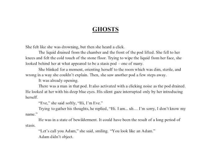 write immersive fantasy or sci fi short stories for you